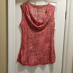 Nine West Sleeveless Cowl Neck Blouse - Red